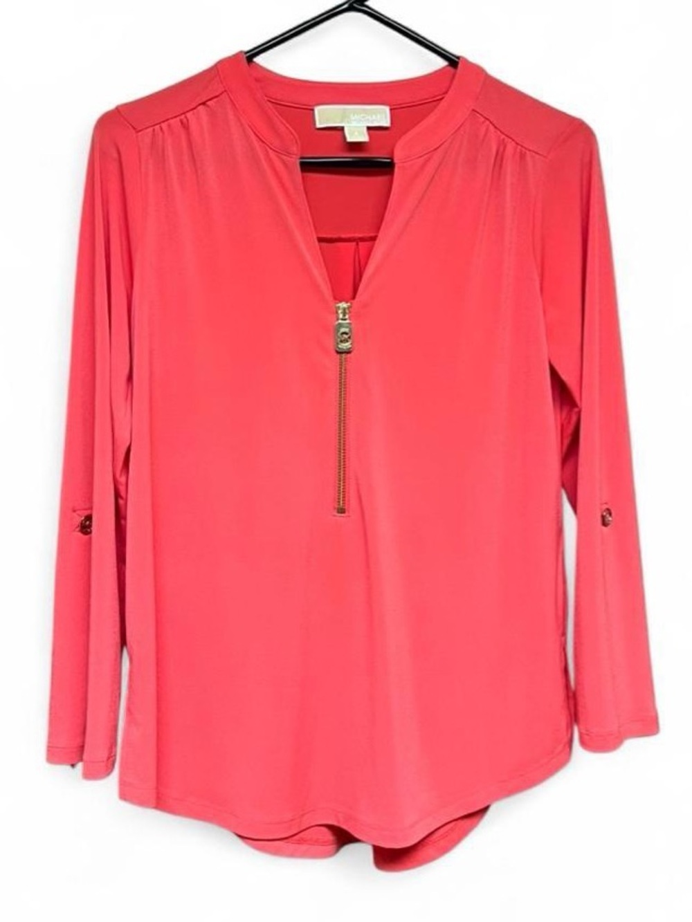 Michael Michael Kors Half Zip Blouse Size Small